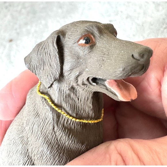 NWT Vintage Chocolate Lab Sculpture Sandicast Life's Attractions Labrador Dogs - Picture 3 of 12